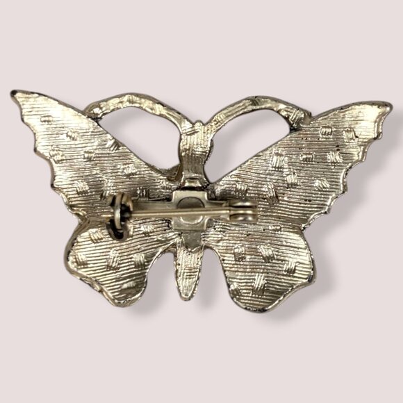 (2/$20) V. Gold Tone Butterfly Brooch - Picture 5 of 6